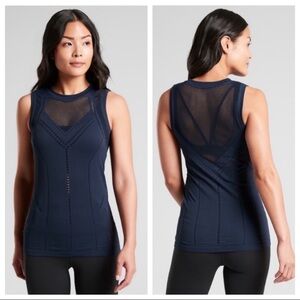 Athleta Oxygen Tank Top Navy Size Small